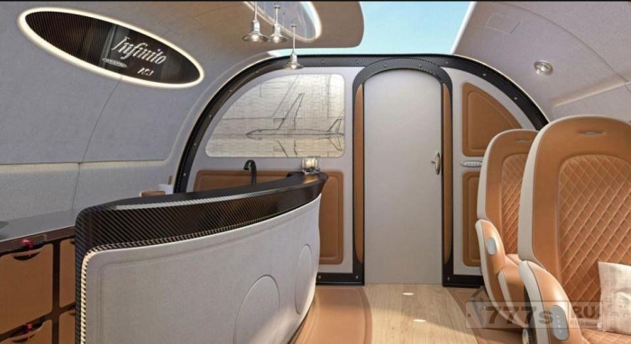 Взгляните на первой в истории частный самолет «кабриолет» – со стеклянным потолком и собственной столовой.