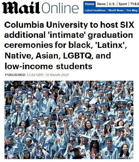 Колумбийский университет проведет отдельные выпускные для шести меньшинств